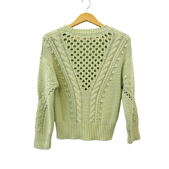 Veronica Beard Light Green Cable Knit Sweater - Picture 5 of 6
